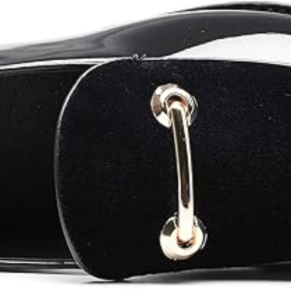 Santimon Men's US 9, 10 Black Casual Smoking Loafers Suede Patent Leather Shoes - Picture 3 of 10